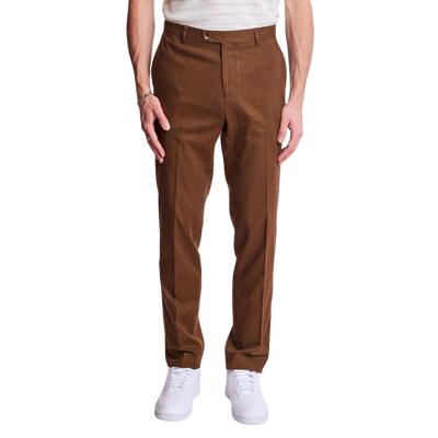 Downing Slim Pants - Brown Linen