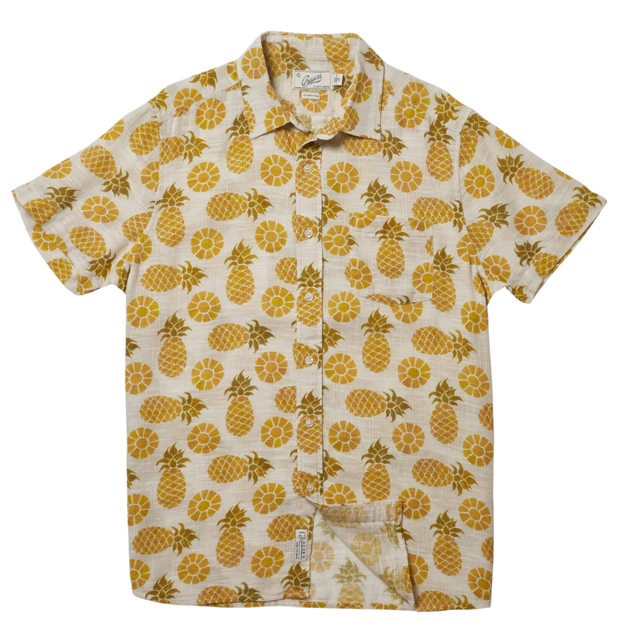 Madras Cottage Loom Printed Short Sleeve - Pineapple Slice