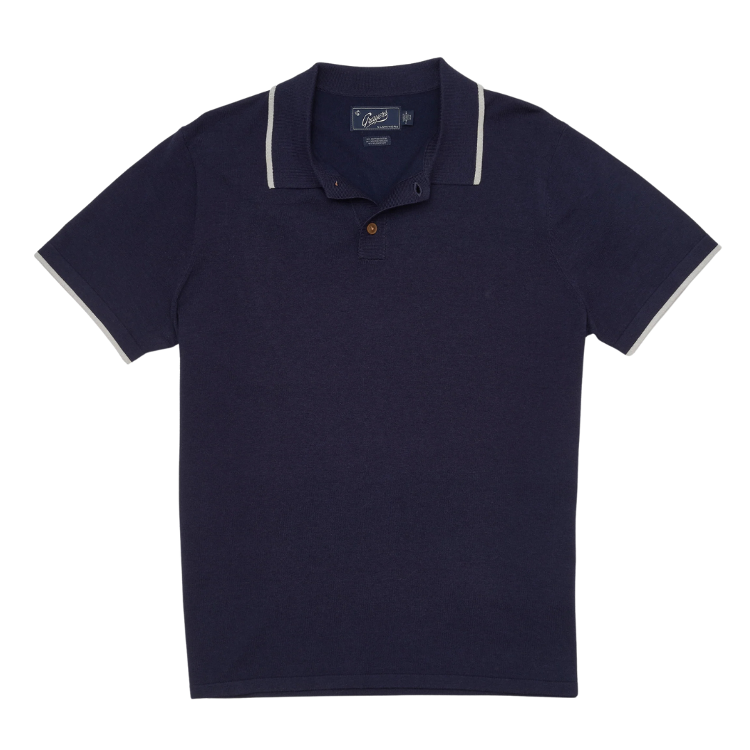 Cloud Sweater Polo - Navy