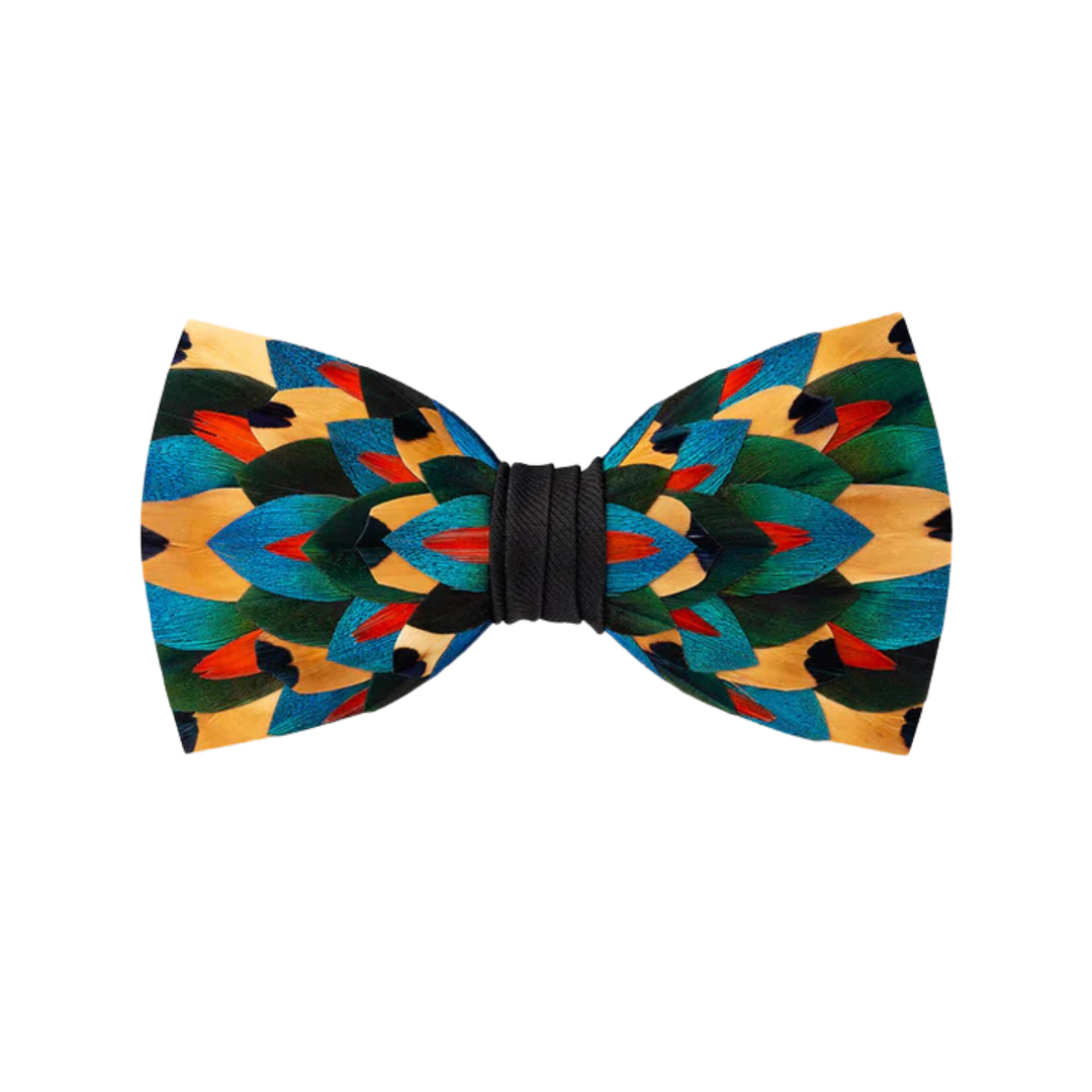 Nassau Bow Tie - Pheasant & Peacock Feathers