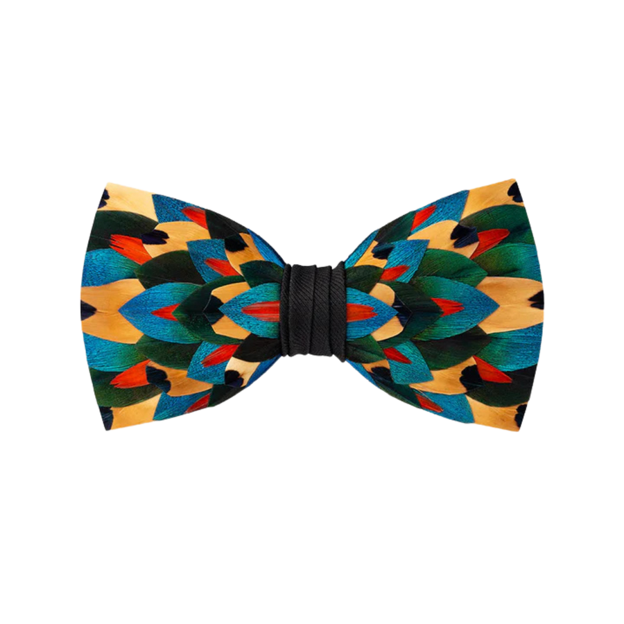 Nassau Bow Tie - Pheasant & Peacock Feathers