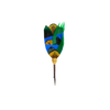 Cabbage Beach Lapel Pin - Peacock Feathers