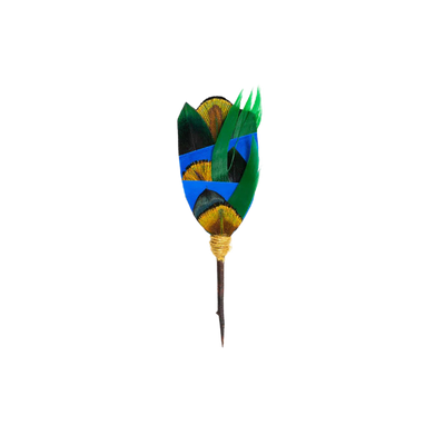 Cabbage Beach Lapel Pin - Peacock Feathers