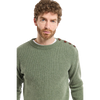 Lambswool Fisherman's Sweater - Moss Green