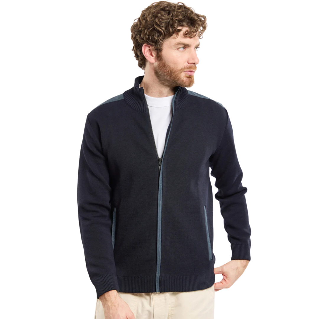 Full Zip Mecmor Cardigan - Rich Navy