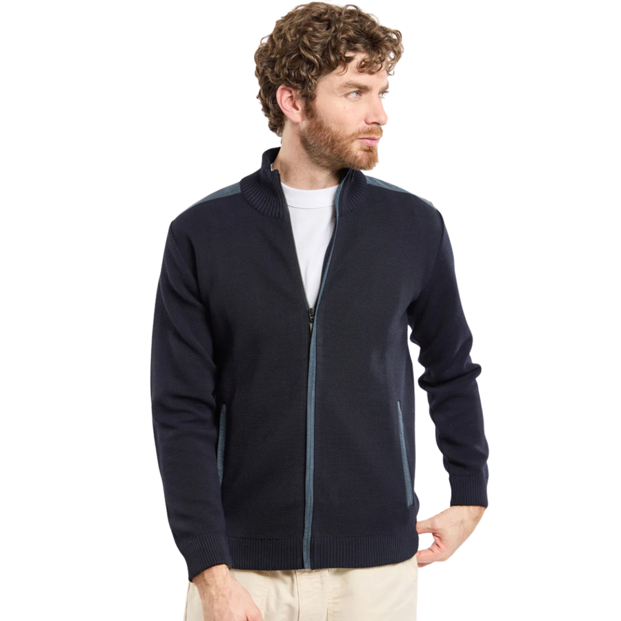 Full Zip Mecmor Cardigan - Rich Navy