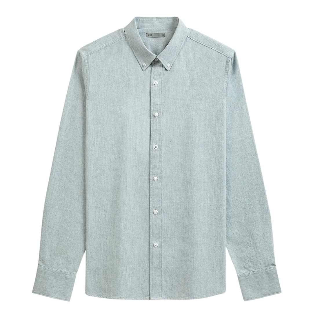 Fulton Heather Oxford Shirt - Lead
