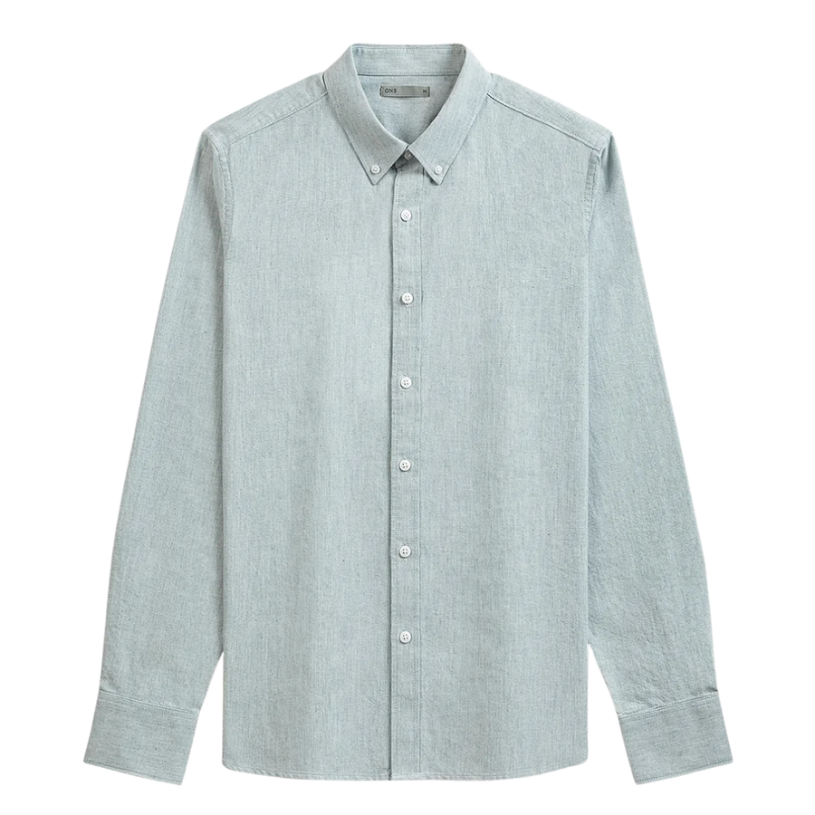 Fulton Heather Oxford Shirt - Lead
