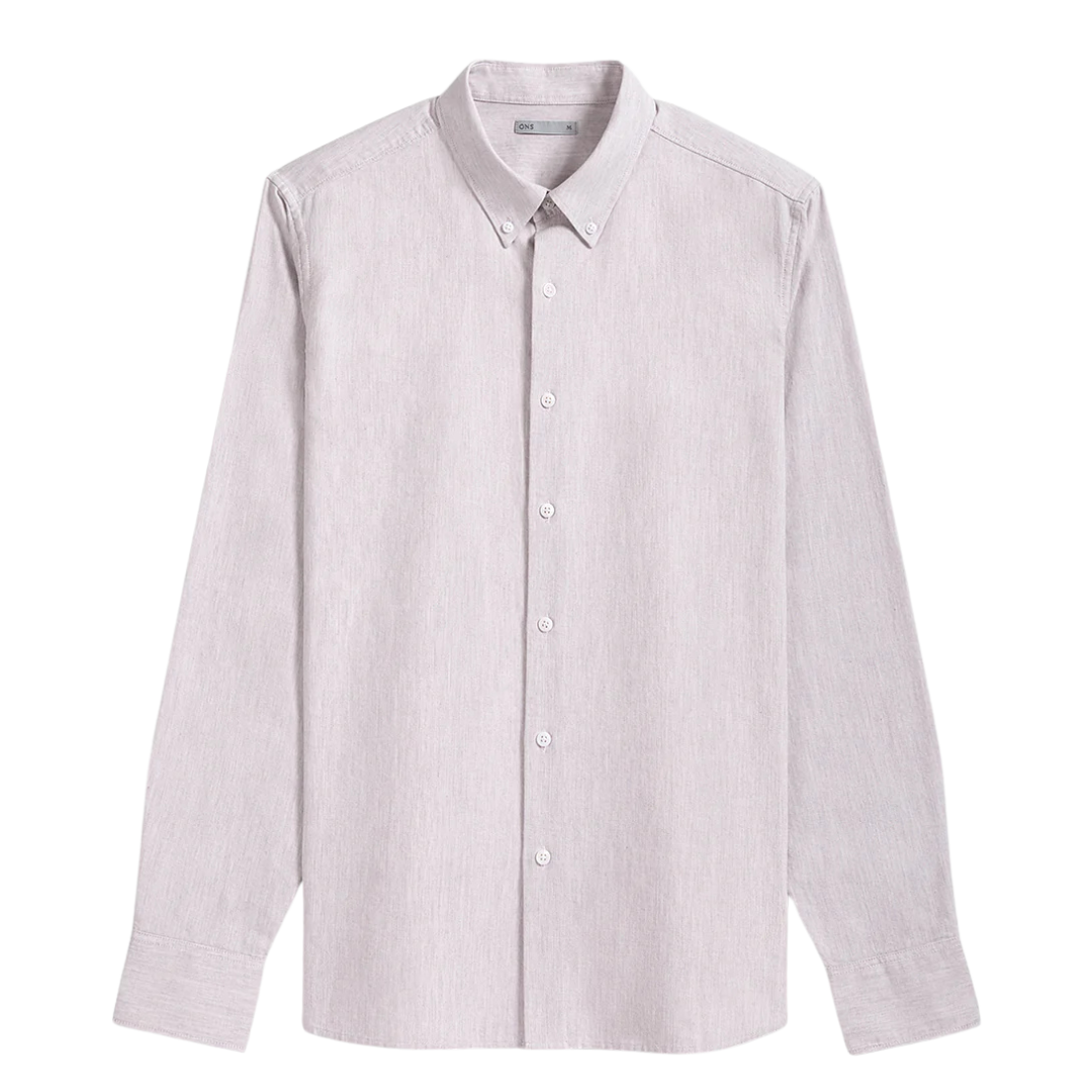 Fulton Heather Oxford Shirt - Dusty Purple