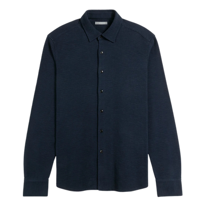 Darcy Slub Waffle Shirt - Navy