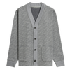 Byron Jacquard Cardigan - Grey Heather