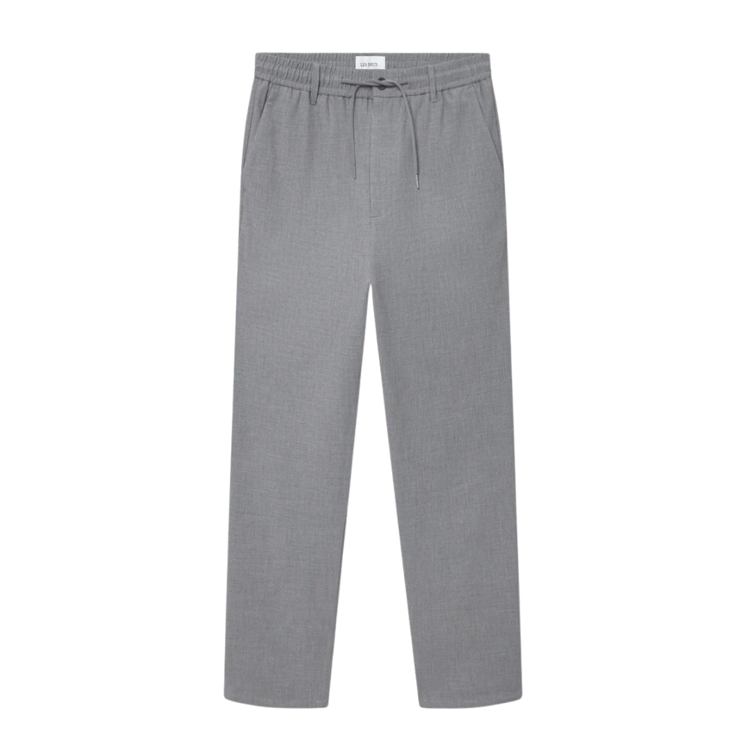 Como Tapered Textured Drawstring Pant - Grey Melange