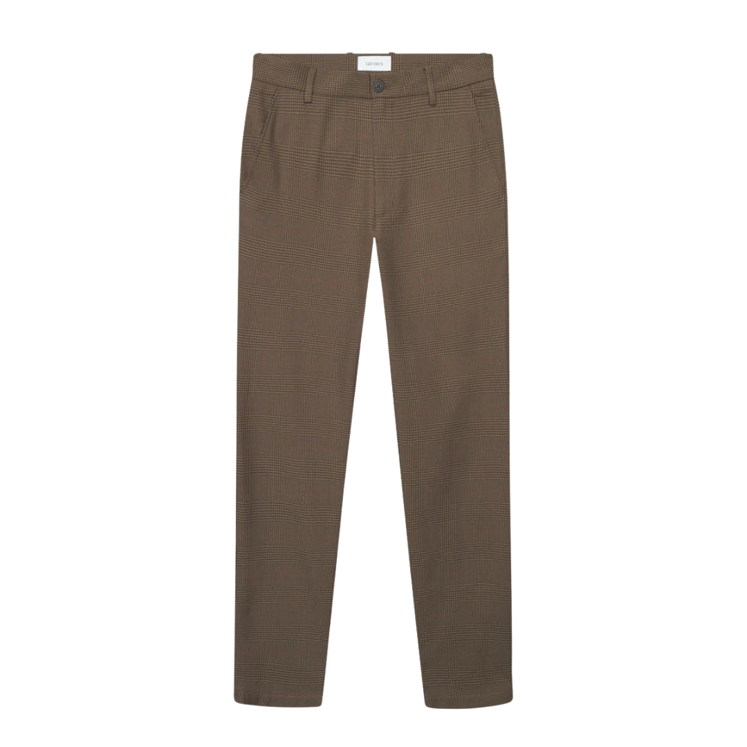 Como Regular Houndstooth Suit Pant - Teak Brown