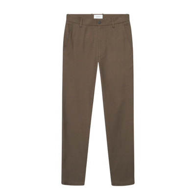 Como Regular Houndstooth Suit Pant - Teak Brown