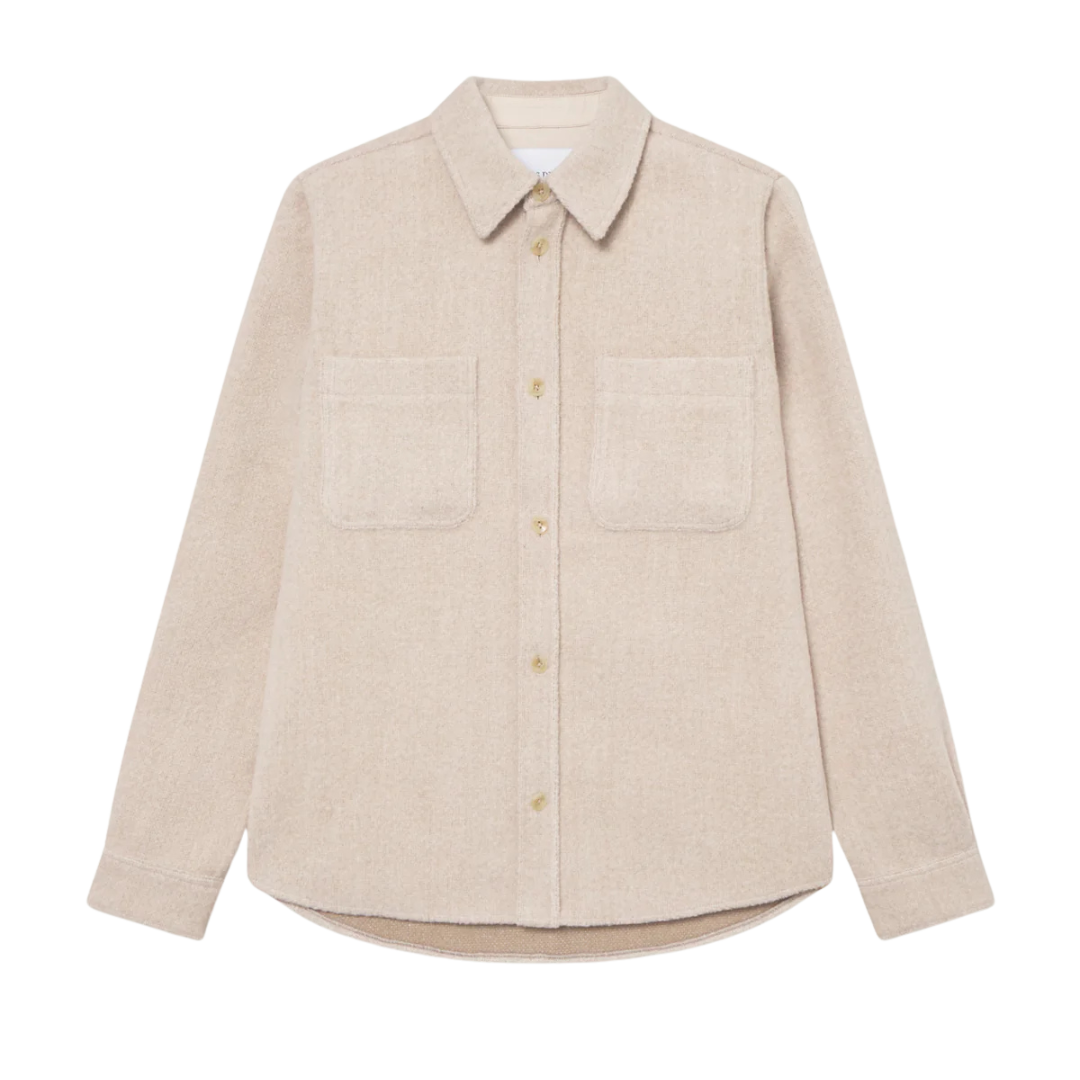 Lennon Boucle Overshirt - Ivory