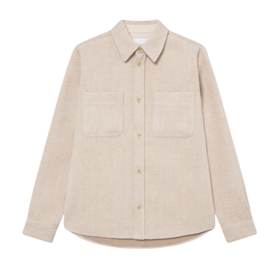 Lennon Boucle Overshirt - Ivory