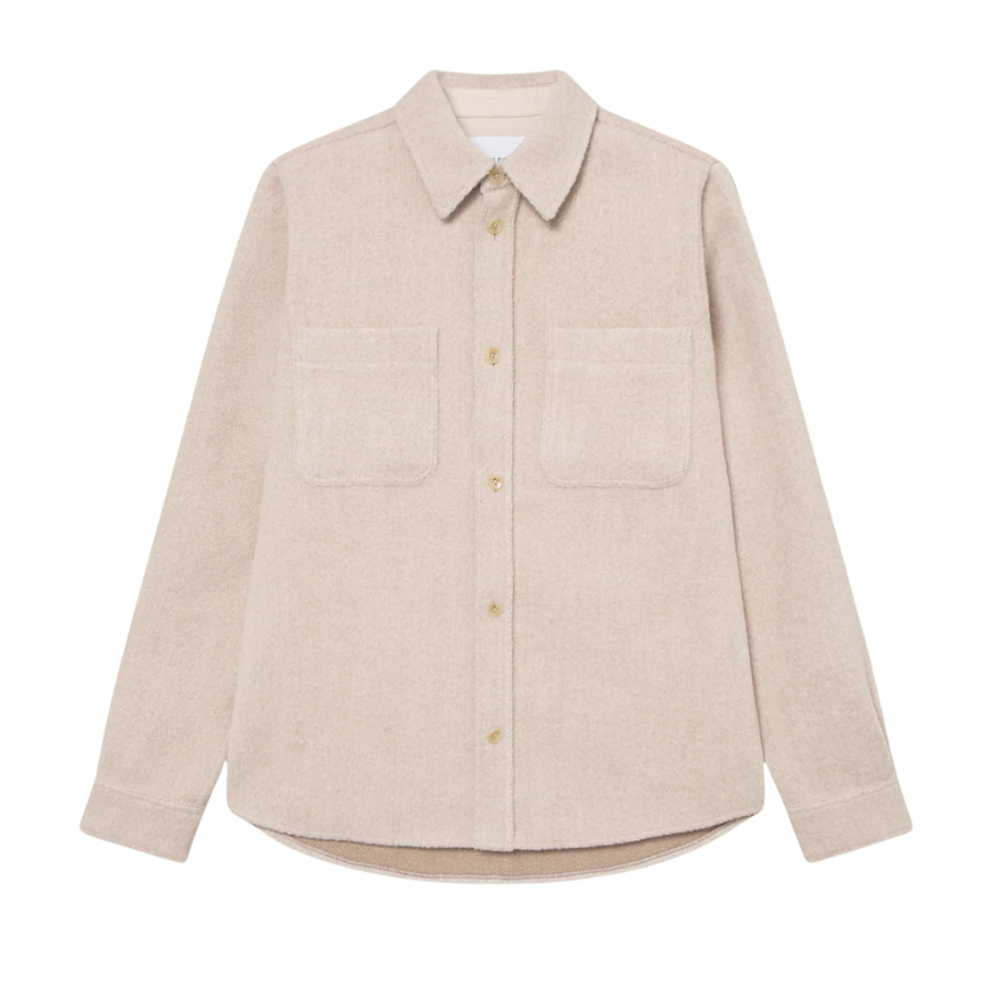 Lennon Boucle Overshirt - Ivory
