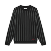 Gaston Jacquard Pinstripe Knit - Black