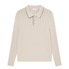 Bogart Rugby Polo Knit - Ivory