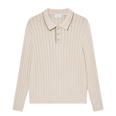 Bogart Rugby Polo Knit - Ivory