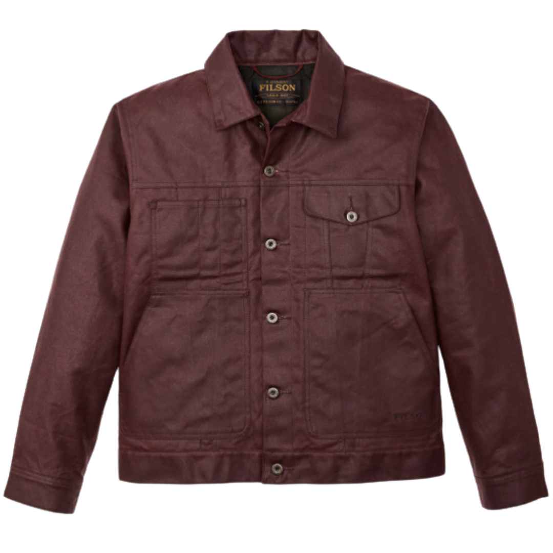 Tin Cloth Short Lined Cruiser Jacket - Fired Brick