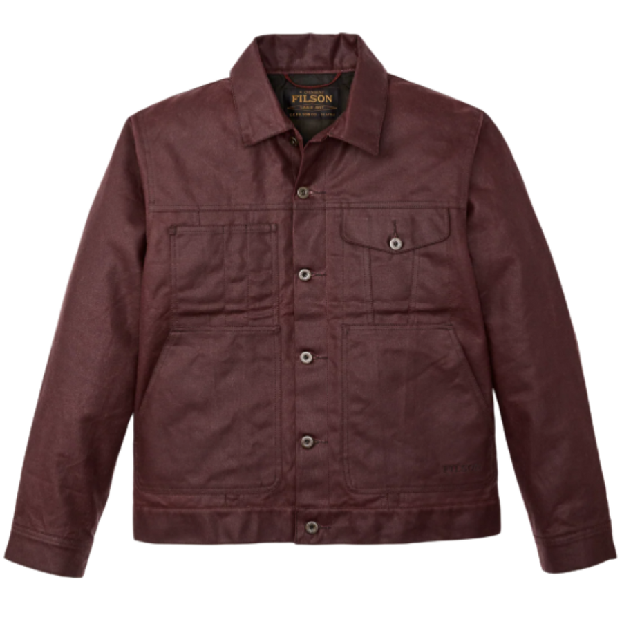 Tin Cloth Short Lined Cruiser Jacket - Fired Brick