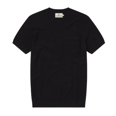 Waffle Knit Sweater Tee - Black