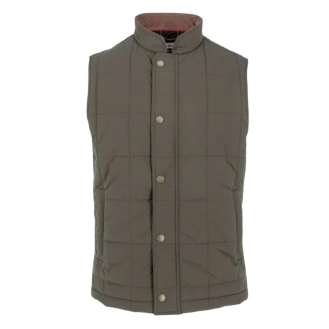 Burgess Quilted Vest - Black Olive