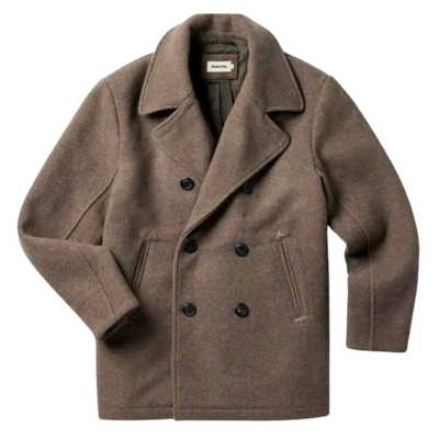 The Mariner Coat - Sable Melton Wool