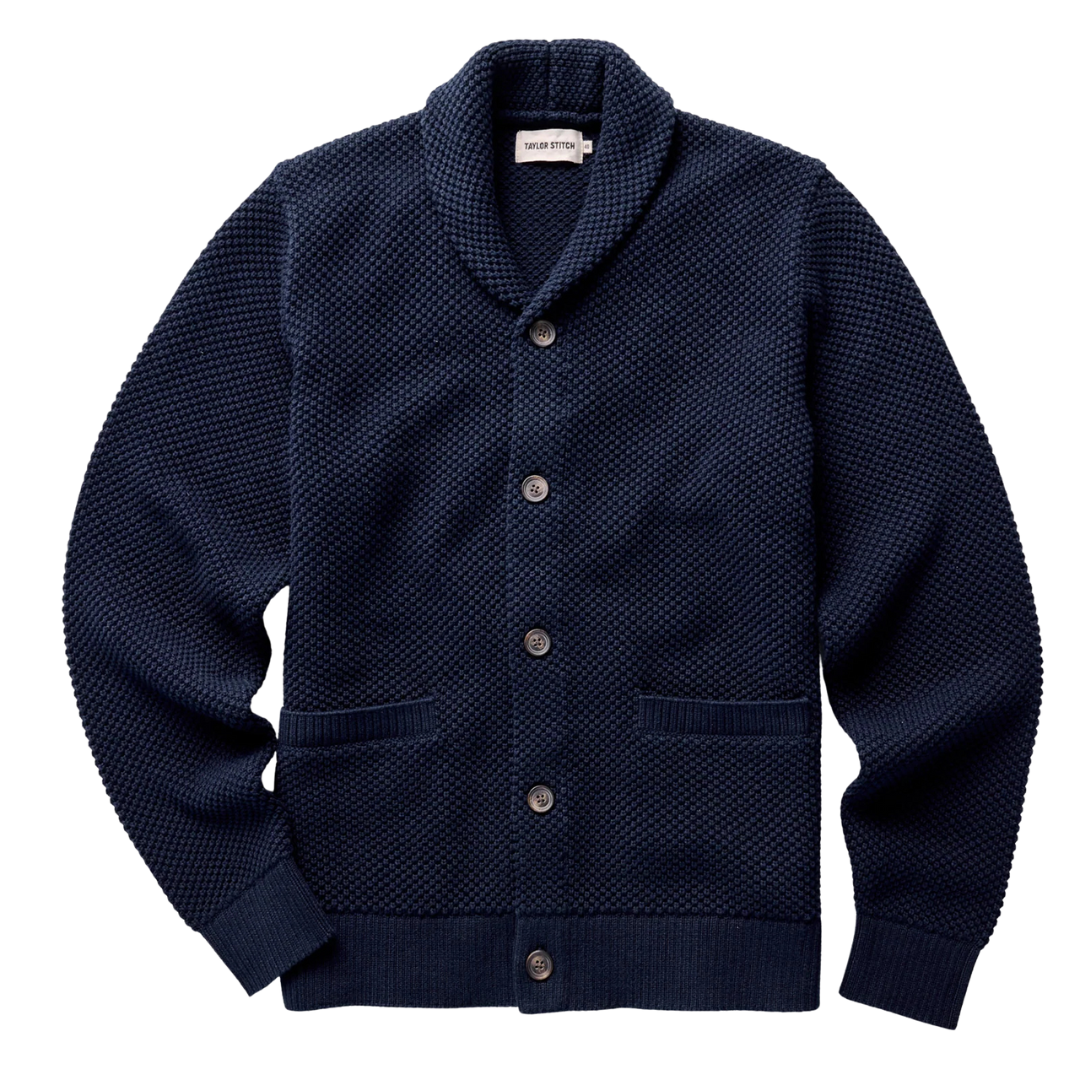 The Crawford Cardigan Sweater - Navy