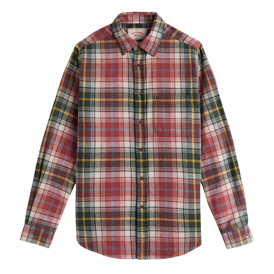 Alpi Flannel Shirt - Red & Pine