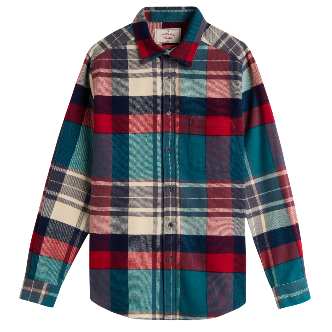 Tintor Flannel Shirt - Red & Turquoise