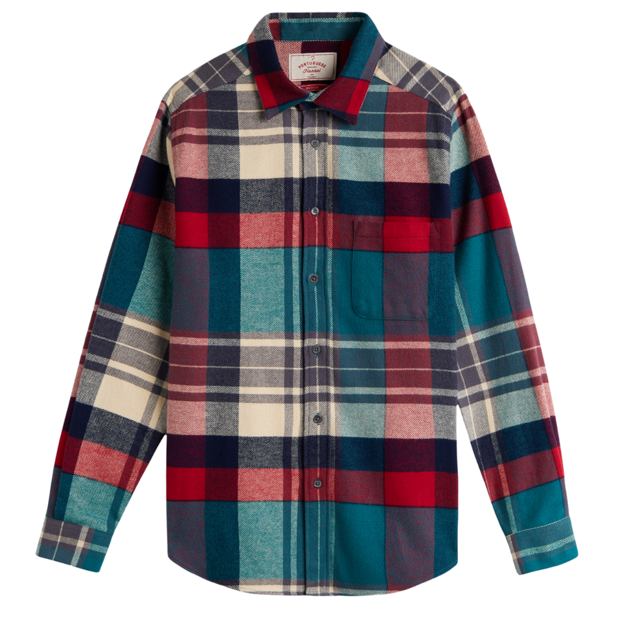 Tintor Flannel Shirt - Red & Turquoise