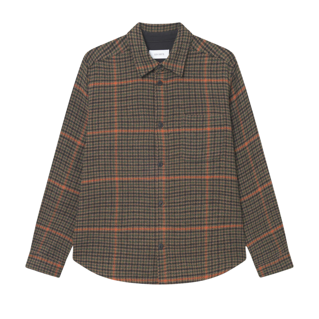 Kody Houndstooth Overshirt - Teak