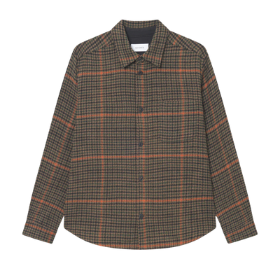 Kody Houndstooth Overshirt - Teak