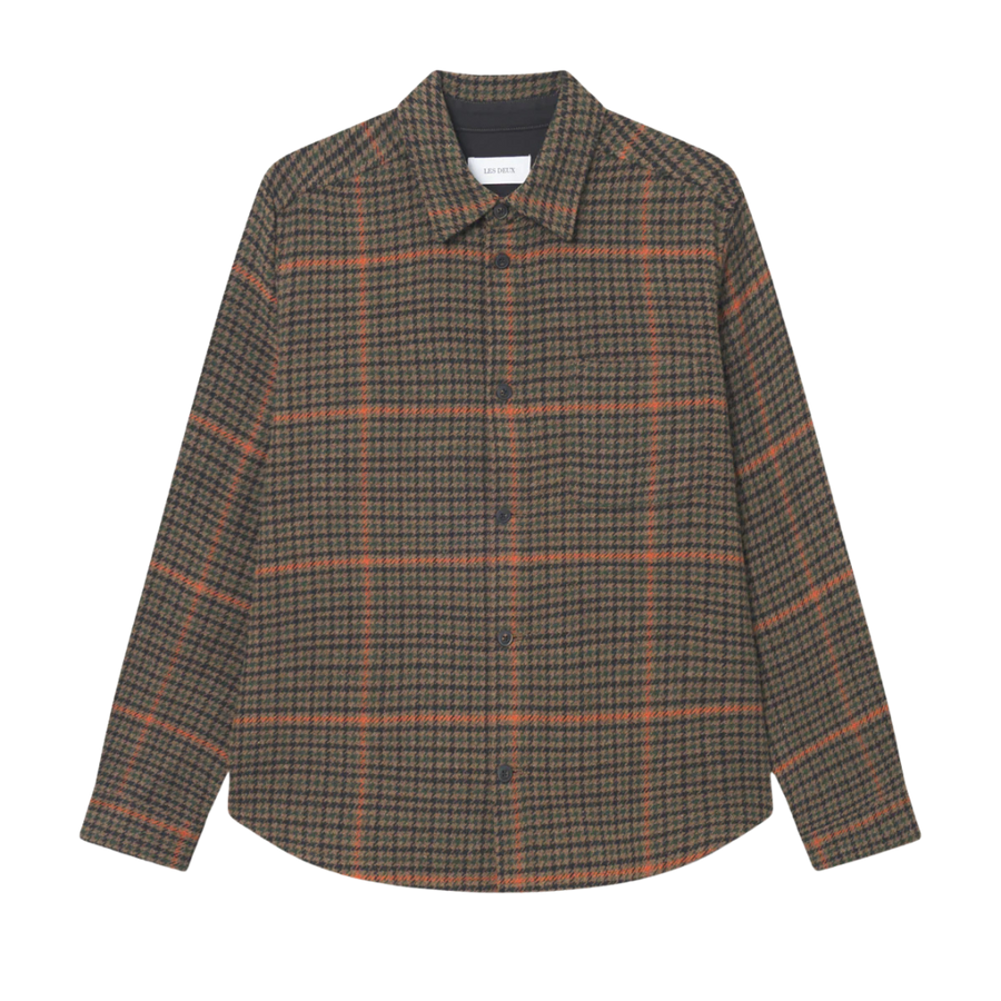 Kody Houndstooth Overshirt - Teak