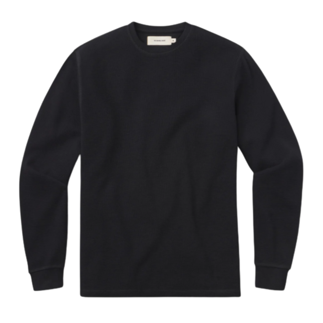 Vintage Thermal  Crew - Black