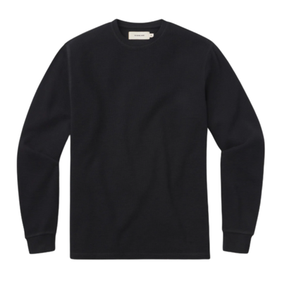 Vintage Thermal  Crew - Black