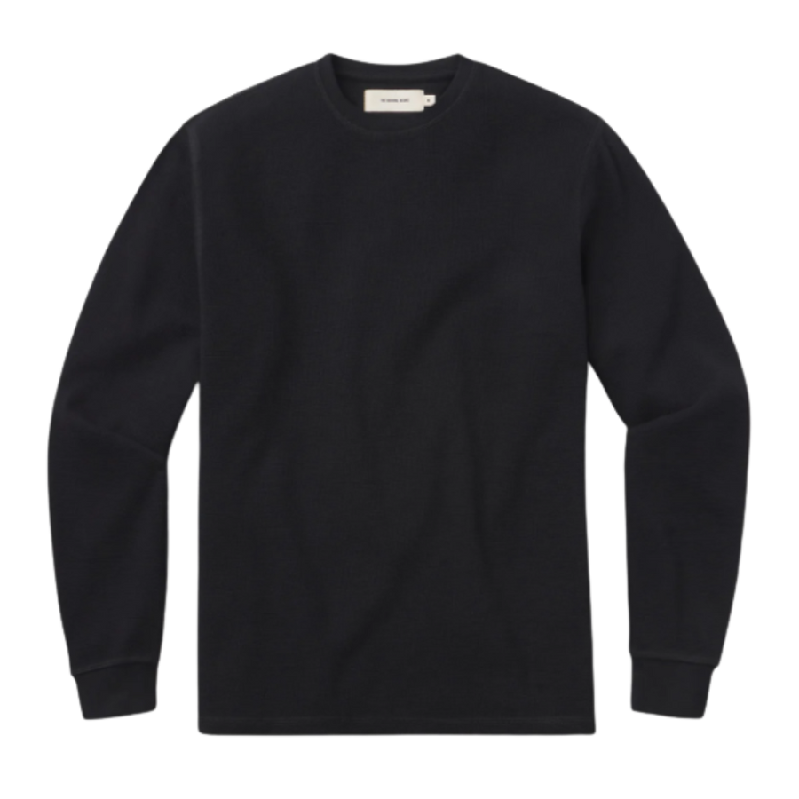Vintage Thermal  Crew - Black