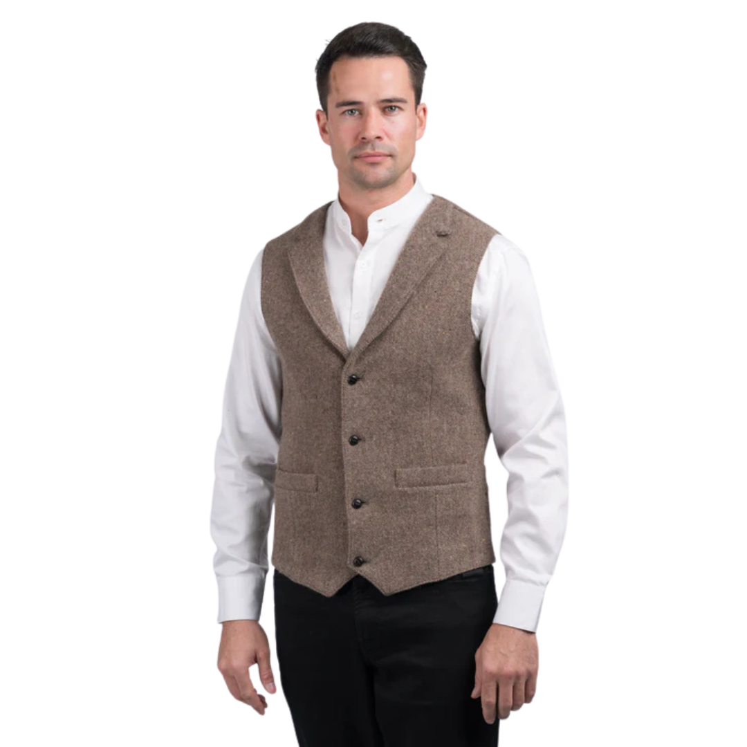 Irish Tweed Waistcoat - Fawn