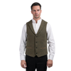 Irish Tweed Waistcoat - Moss Green