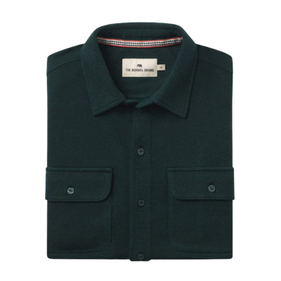Textured Knit Button Down - Emerald