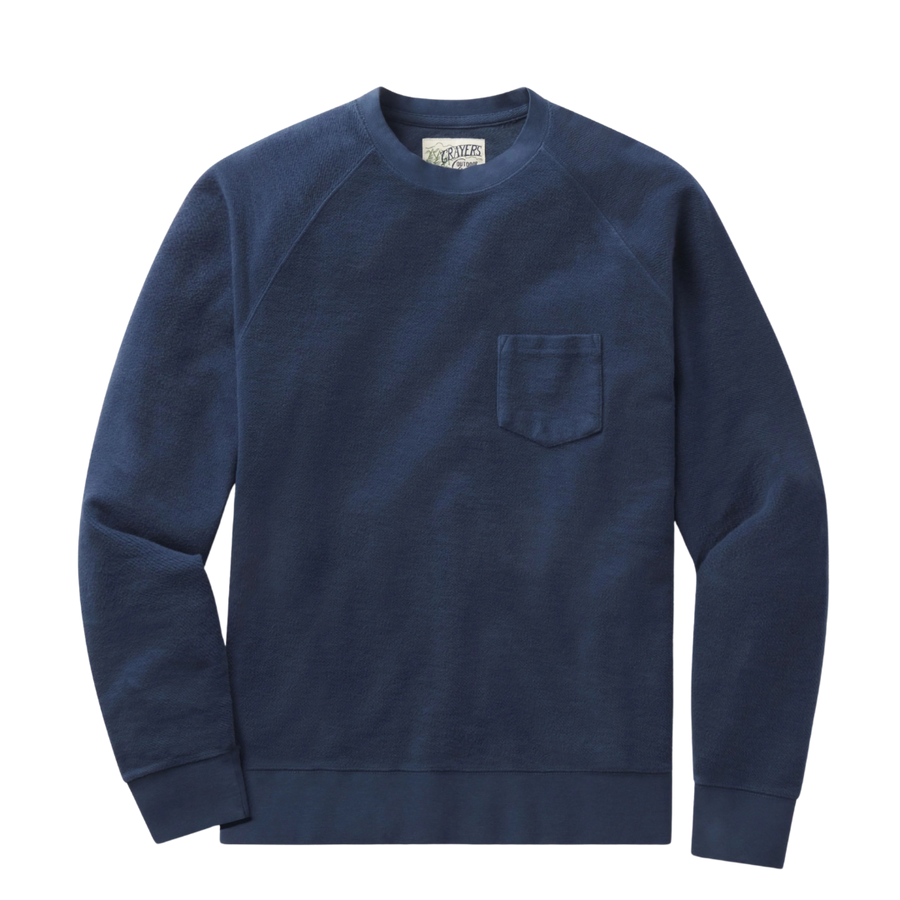 Dunlop Reverse Fleece Crew - Dark Blue