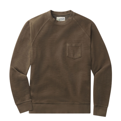 Dunlop Reverse Fleece Crew - Moss