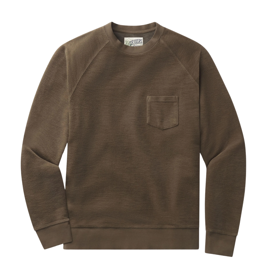 Dunlop Reverse Fleece Crew - Moss