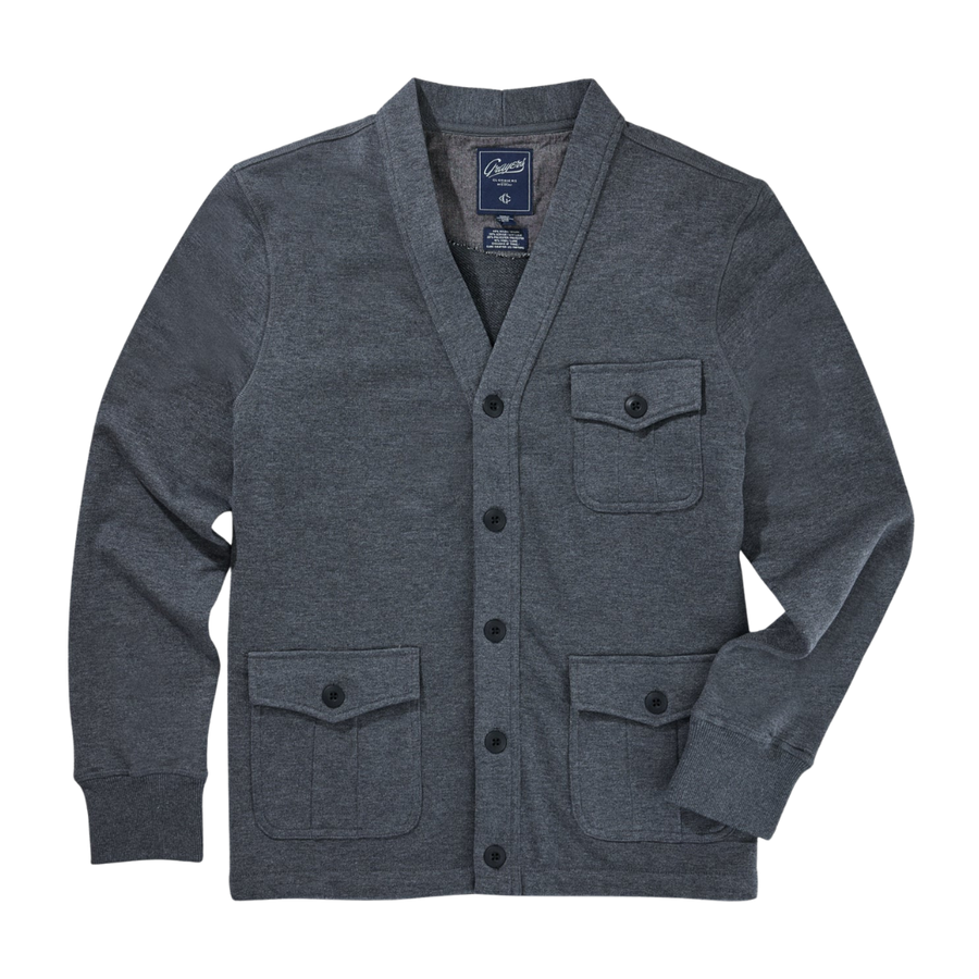 Boise Terry Cardigan - Charcoal