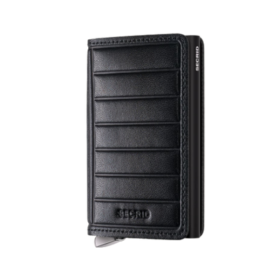 Premium Slimwallet - Black Embossed Lines