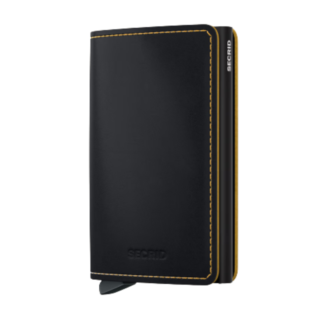 Slimwallet - Matte Black & Ochre