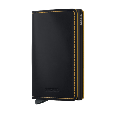 Slimwallet - Matte Black & Ochre