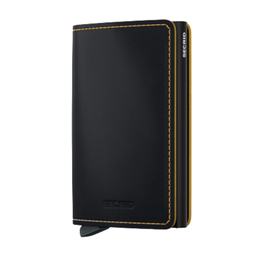 Slimwallet - Matte Black & Ochre
